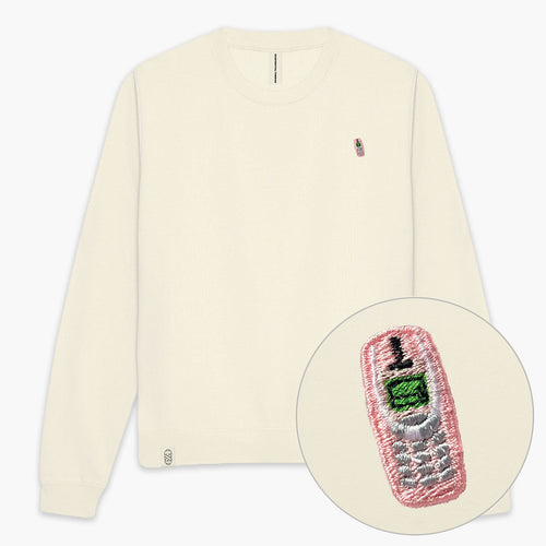 90s Phone Embroidered Sweatshirt (Unisex)-Embroidered Clothing, Embroidered Sweatshirt, JH030-fundacionaqualogy