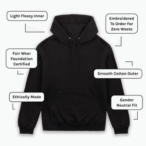 Bubble Tea Embroidered Hoodie (Unisex)-Embroidered Clothing, Embroidered Hoodie, JH001-Existential Thread