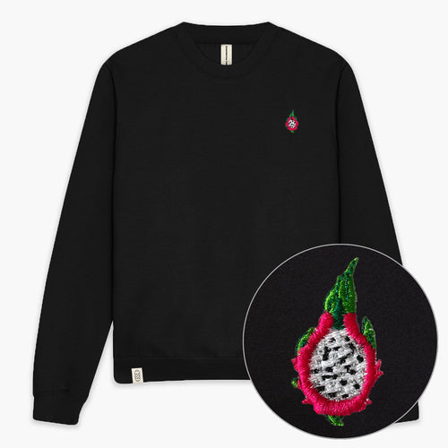 Dragon Fruit Embroidered Sweatshirt (Unisex)-Embroidered Clothing, Embroidered Sweatshirt, JH030-fundacionaqualogy