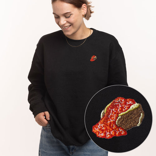 Jacket Potato With Beans Embroidered Sweatshirt (Unisex)-Embroidered Clothing, Embroidered Sweatshirt, JH030-Existential Thread