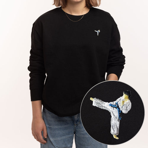 Martial Artist Embroidered Sweatshirt (Unisex)-Embroidered Clothing, Embroidered Sweatshirt, JH030-fundacionaqualogy