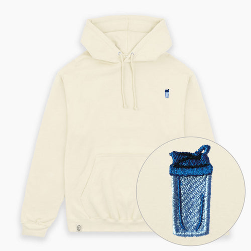 Protein Shaker Embroidered Hoodie (Unisex)-Embroidered Clothing, Embroidered Hoodie, JH001-fundacionaqualogy