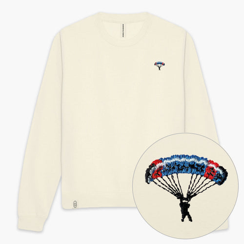 Skydiver Embroidered Sweatshirt (Unisex)-Embroidered Clothing, Embroidered Sweatshirt, JH030-fundacionaqualogy