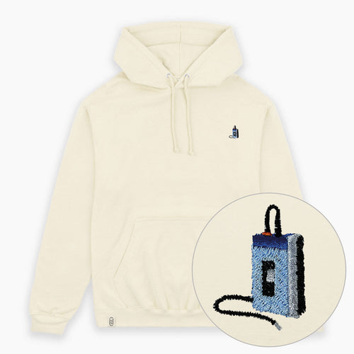 Tape Player Embroidered Hoodie (Unisex)-Embroidered Clothing, Embroidered Hoodie, JH001-fundacionaqualogy