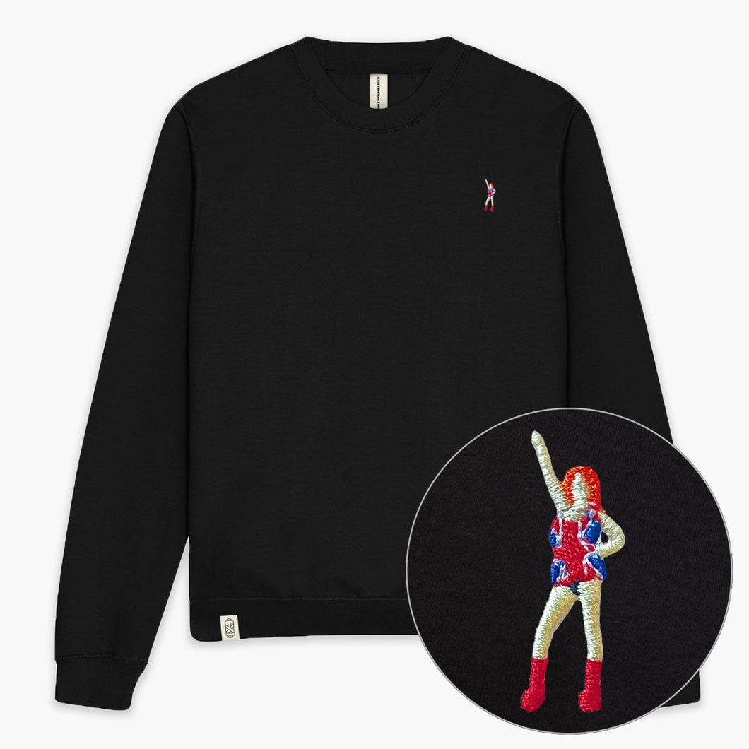 90's Girl Power Icon Embroidered Sweatshirt (Unisex)-Embroidered Clothing, Embroidered Sweatshirt, JH030-Existential Thread