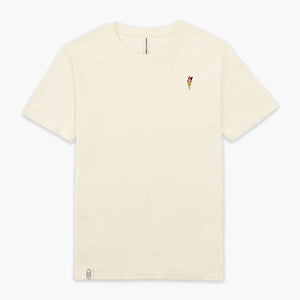 99 Ice Cream Cone Embroidered T-Shirt (Unisex)-Embroidered Clothing, Embroidered T-Shirt, N03-Existential Thread