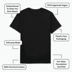 99 Ice Cream Cone Embroidered T-Shirt (Unisex)-Embroidered Clothing, Embroidered T-Shirt, N03-Existential Thread