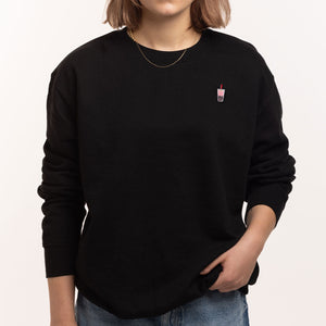 Bubble Tea Embroidered Sweatshirt (Unisex)-Embroidered Clothing, Embroidered Sweatshirt, JH030-Existential Thread