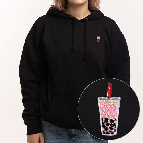 Bubble Tea Hoodie (Unisex)-Embroidered Clothing, Embroidered Hoodie, JH001-Existential Thread