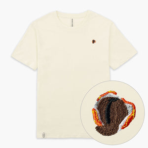 Chocolate Orange Embroidered T-Shirt (Unisex)-Embroidered Clothing, Embroidered T-Shirt, N03-Existential Thread