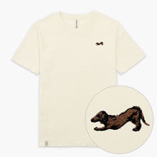 Cargar imagen en el visor de la galería, Dachshund Embroidered T-Shirt (Unisex)-Embroidered Clothing, Embroidered T-Shirt, N03-Existential Thread