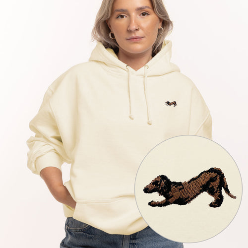 Dachshund Hoodie (Unisex)-Embroidered Clothing, Embroidered Hoodie, JH001-Existential Thread