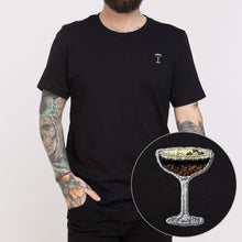 Laden Sie das Bild in den Galerie-Viewer, Espresso Martini Embroidered T-Shirt (Unisex)-Embroidered Clothing, Embroidered T-Shirt, N03-Existential Thread