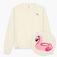 Laden Sie das Bild in den Galerie-Viewer, Flamingo Floatie Sweatshirt (Unisex)-Embroidered Clothing, Embroidered Sweatshirt, JH030-Existential Thread