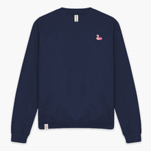 Cargar imagen en el visor de la galería, Flamingo Floatie Sweatshirt (Unisex)-Embroidered Clothing, Embroidered Sweatshirt, JH030-Existential Thread