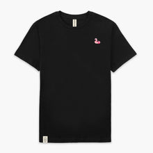 Cargar imagen en el visor de la galería, Flamingo Floatie T-Shirt (Unisex)-Embroidered Clothing, Embroidered T-Shirt, EP01-Existential Thread