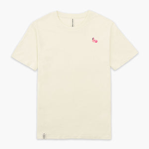 Flamingo Floatie T-Shirt (Unisex)-Embroidered Clothing, Embroidered T-Shirt, EP01-Existential Thread