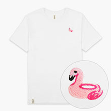 Load image into Gallery viewer, Flamingo Floatie T-Shirt (Unisex)-Embroidered Clothing, Embroidered T-Shirt, EP01-Existential Thread