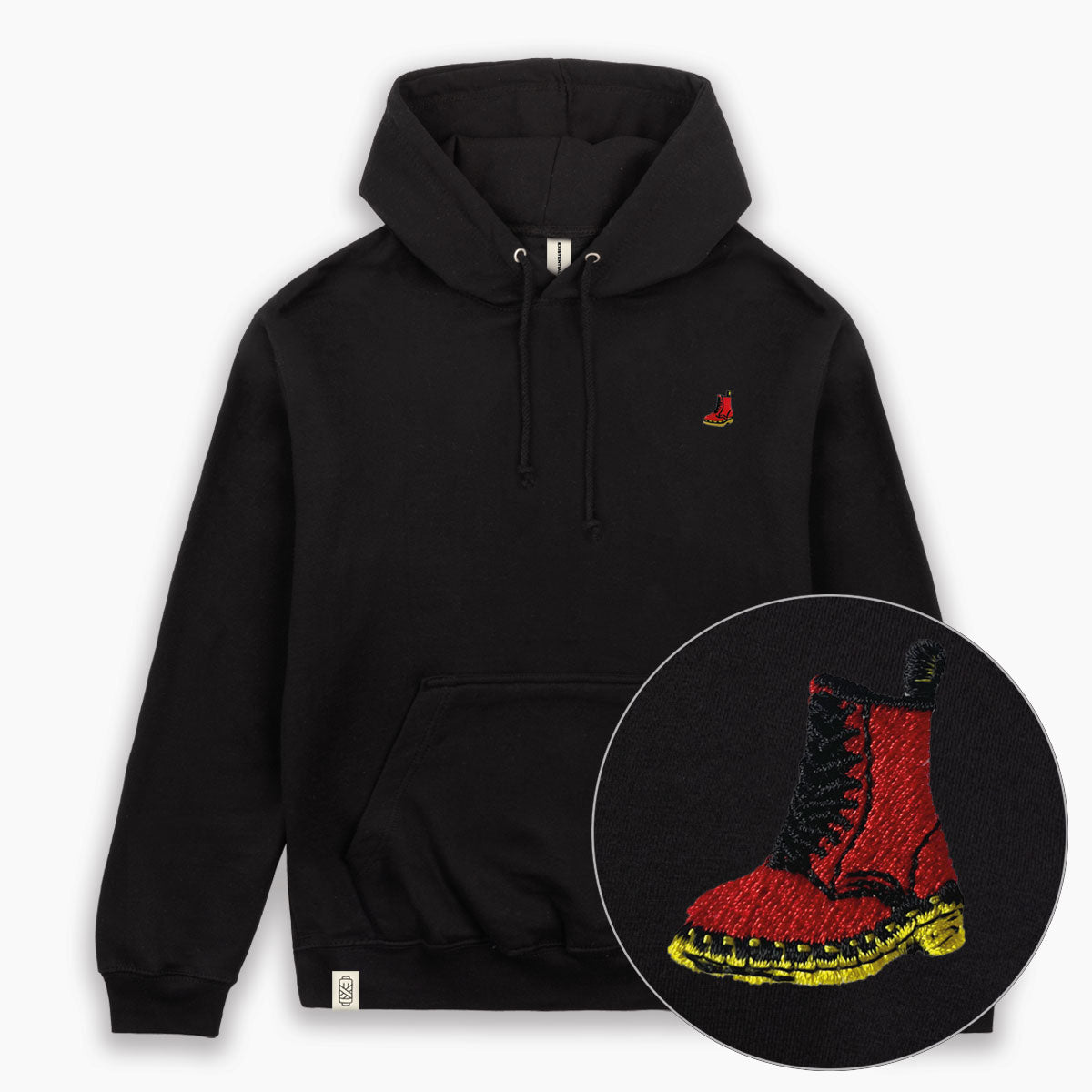 Grunge Boot Embroidered Hoodie (Unisex)