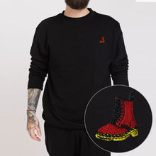 Cargar imagen en el visor de la galería, Grunge Boot Embroidered Sweatshirt (Unisex)-Embroidered Clothing, Embroidered Sweatshirt, JH030-Existential Thread