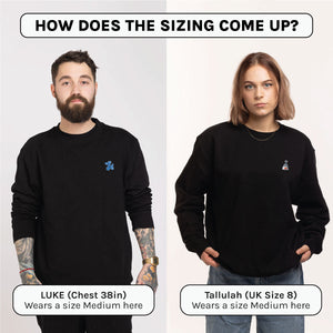High-Top Sneaker Embroidered Sweatshirt (Unisex)-Embroidered Clothing, Embroidered Sweatshirt, JH030-Existential Thread