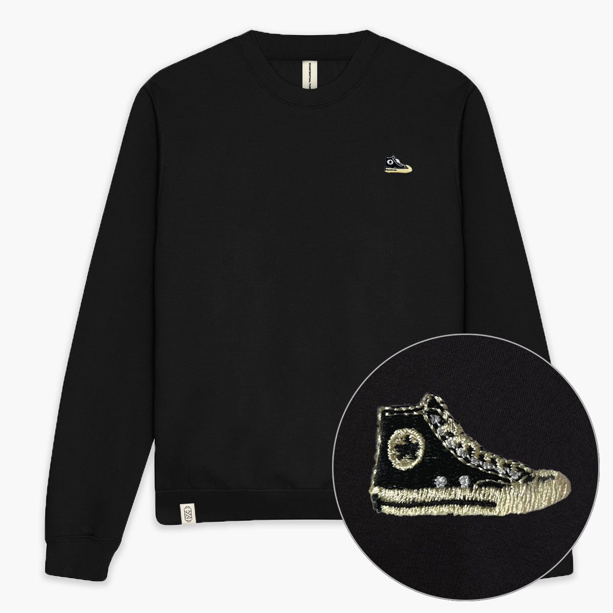 High-Top Sneaker Embroidered Sweatshirt (Unisex)