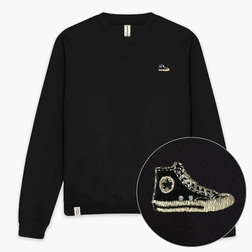 High-Top Sneaker Embroidered Sweatshirt (Unisex)-Embroidered Clothing, Embroidered Sweatshirt, JH030-Existential Thread