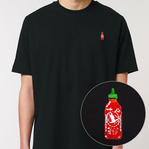 Hot Sauce T-Shirt (Unisex)-Embroidered Clothing, Embroidered T-Shirt, EP01-Existential Thread