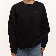 Cargar imagen en el visor de la galería, Intergalactic Swords Embroidered Sweatshirt (Unisex)-Embroidered Clothing, Embroidered Sweatshirt, JH030-Existential Thread