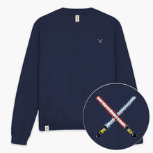 Cargar imagen en el visor de la galería, Intergalactic Swords Embroidered Sweatshirt (Unisex)-Embroidered Clothing, Embroidered Sweatshirt, JH030-Existential Thread