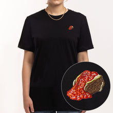 Load image into Gallery viewer, Jacket Potato With Beans Embroidered T-Shirt (Unisex)-Embroidered Clothing, Embroidered T-Shirt, N03-Existential Thread