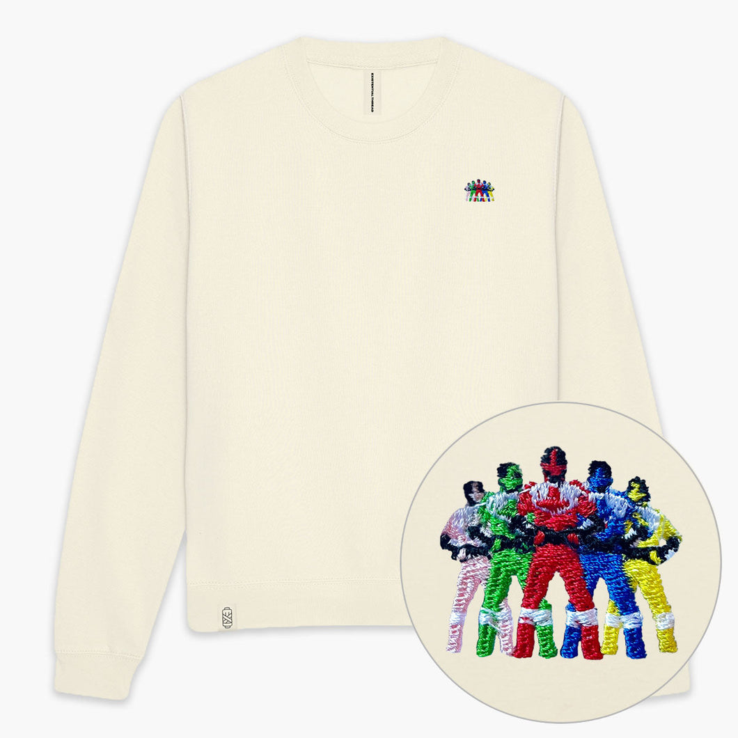Mighty 90s Action Figures Embroidered Sweatshirt (Unisex)-Embroidered Clothing, Embroidered Sweatshirt, JH030-Existential Thread