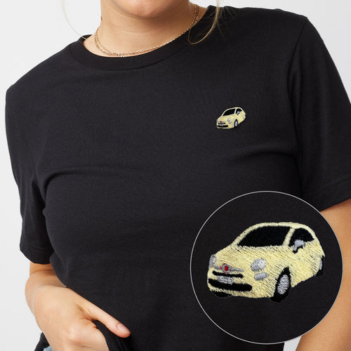 Miniature Italian Car T-Shirt (Unisex)-Embroidered Clothing, Embroidered T-Shirt, EP01-Existential Thread
