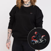 Cargar imagen en el visor de la galería, Motorbike Embroidered Sweatshirt (Unisex)-Embroidered Clothing, Embroidered Sweatshirt, JH030-Existential Thread