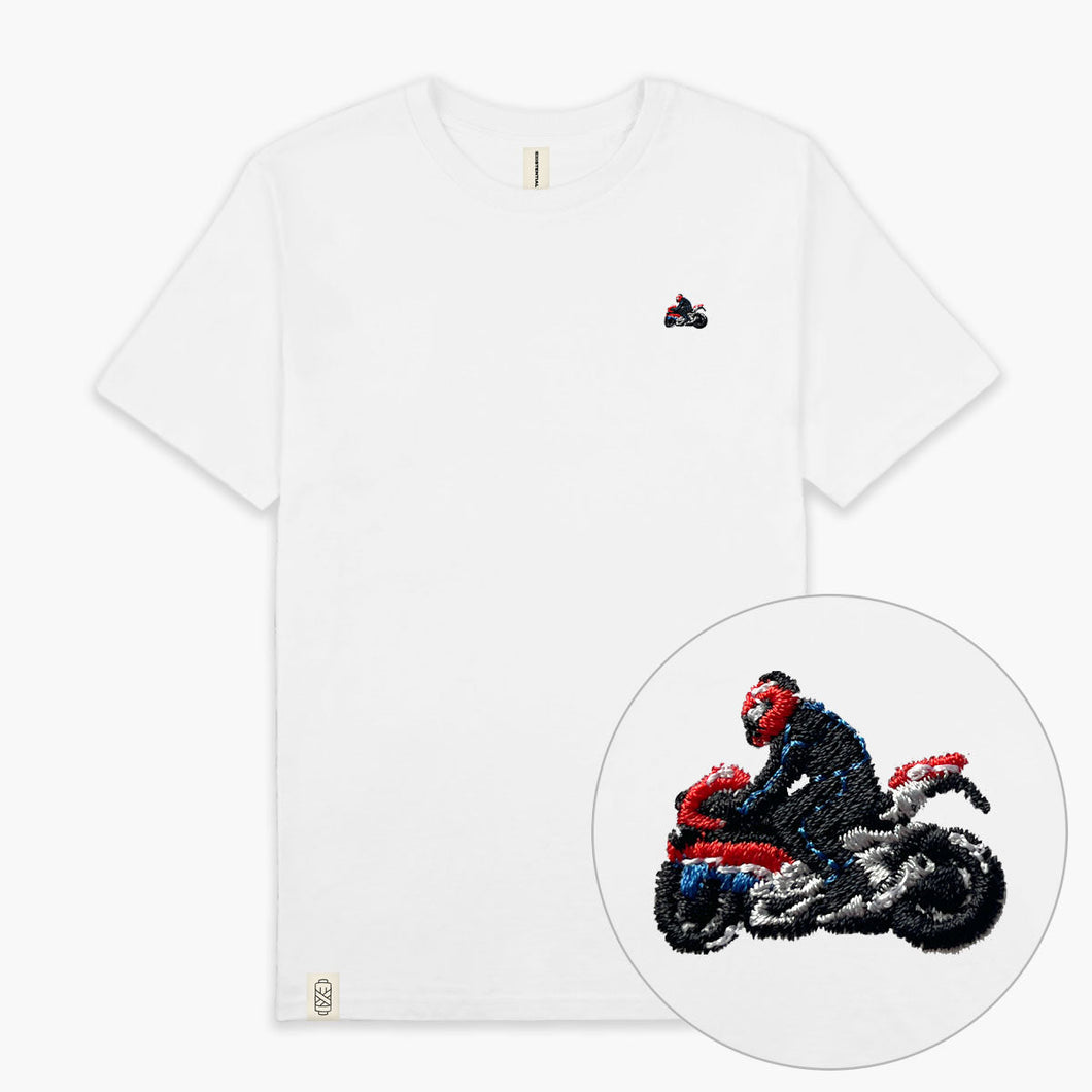 Motorbike Embroidered T-Shirt (Unisex)-Embroidered Clothing, Embroidered T-Shirt, N03-Existential Thread