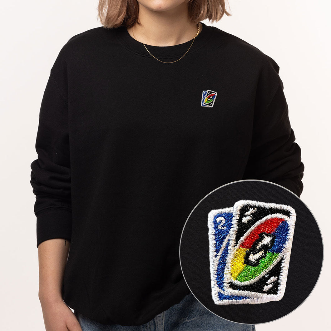 Nostalgic Card Game Sweatshirt (Unisex)-Embroidered Clothing, Embroidered Sweatshirt, JH030-Existential Thread