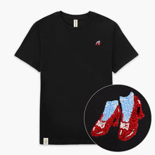 Laden Sie das Bild in den Galerie-Viewer, Ruby Slippers Embroidered T-Shirt (Unisex)-Embroidered Clothing, Embroidered T-Shirt, N03-Existential Thread