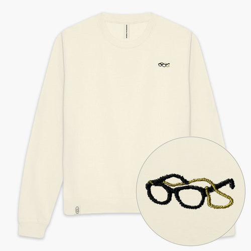 Spectacles Embroidered Sweatshirt (Unisex)-Embroidered Clothing, Embroidered Sweatshirt, JH030-Existential Thread