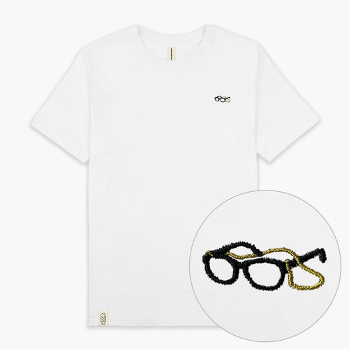 Spectacles Embroidered T-Shirt (Unisex)-Embroidered Clothing, Embroidered T-Shirt, N03-Existential Thread