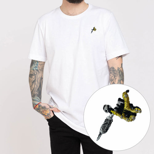 Tattoo Machine T-Shirt (Unisex)-Embroidered Clothing, Embroidered T-Shirt, EP01-Existential Thread