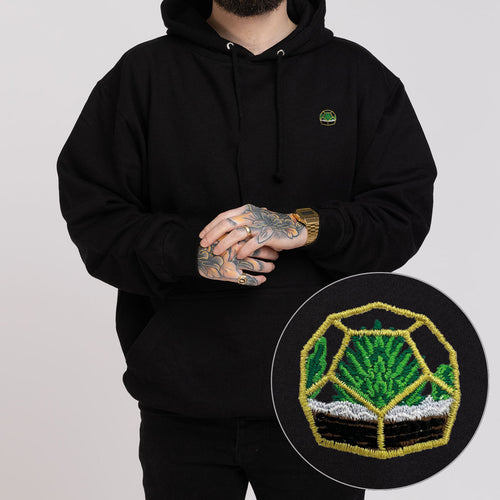 Terrarium Embroidered Hoodie (Unisex)-Embroidered Clothing, Embroidered Hoodie, JH001-Existential Thread