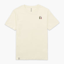 Cargar imagen en el visor de la galería, Wine Bottles Embroidered T-Shirt (Unisex)-Embroidered Clothing, Embroidered T-Shirt, N03-Existential Thread